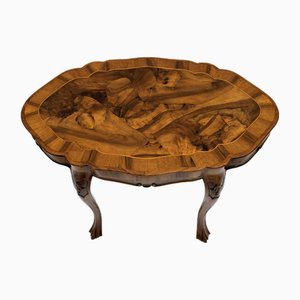 Baroque Style Walnut Coffee Table, Italy, 1920s