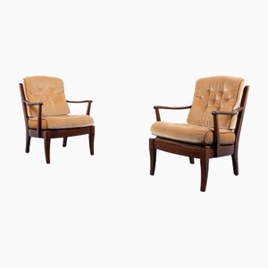 Swedish Modern Lounge Armchairs from Engens, 1970s, Set of 2