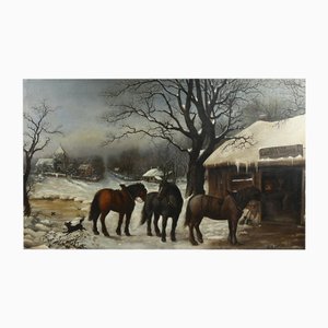 Edwin Roper Stocqueler, The Blacksmiths, 1850, Öl auf Leinwand