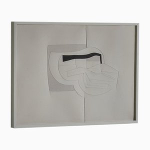 Werner Buser, Modernist Collage, 1968, Collage on Paper, Framed