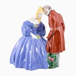 Love Couple Figurine by Michael Powolny and Bertold Löffler, 1910