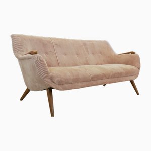 Liesveld Ribbed Velvet Sofa, 1950s