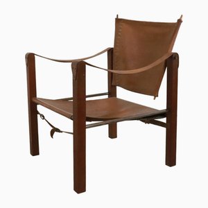 Vintage Safari Stuhl aus Leder