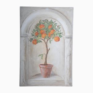 Franco Babilonia-Brescia, Orangenbaum, 20. Jh., Öl auf Leinwand