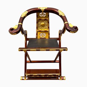Folding Armchair or Monk Meditation Chair, 1930s