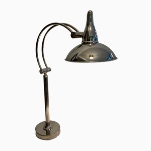 Italian Table Lamp in Chromed Metal, 1950