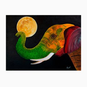 Ernest Carneado Ferreri, Elefante de colores, 2000s, Acrylic Painting