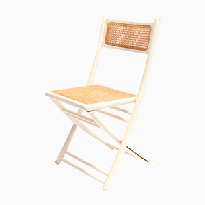 Folding Chair in White Lacquered Wood, 1970s
