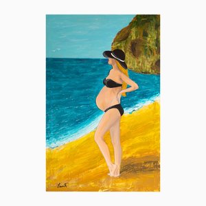 Ernest Carneado Ferreri, Mujer embarazada, 2000, Pittura acrilica