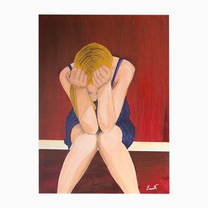 Ernest Carneado Ferreri, Mujer desesperada, Années 2000, Peinture Acrylique