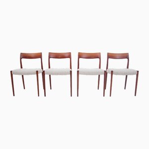 Four Chairs Model 77 by N. O. Møller, Denmark, 1954, Set of 4
