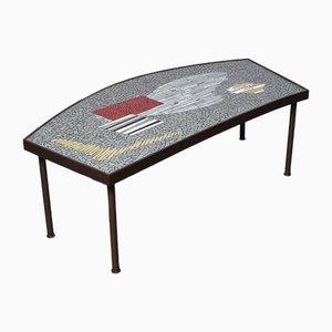 Table Basse en Mosaïque par Berthold Müller Oerlinghausen pour Mosaikwerkstätten, 1950s