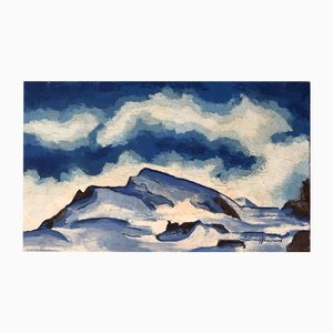 Jean-Jacques Boimond, Paysage de montagnes, Oil on Canvas