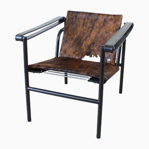 LC1 Sessel aus Leder von Charlotte Perriand für Cassina