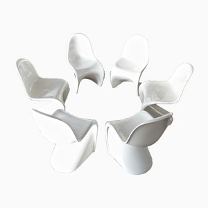 Classic Chairs in Baydur by Verner Panton for Herman Miller, Set of 6