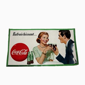 Póster publicitario de Coca Cola francés, años 50