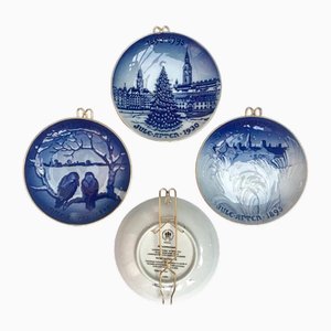 Vintage Collectible Christmas Plates from Bing & Grondahl, Denmark, 1990s, Set of 3