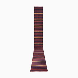 Long Vintage Striped Turkish Kilim Runner Rug