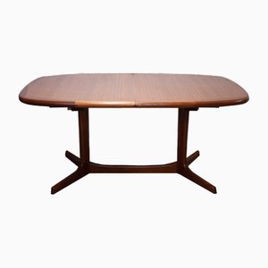 Danish Oval Extending Teak Dining Table by Dyrlund, 1960s