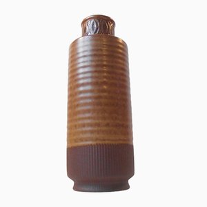 Jarrón estriado de cerámica de Gunnar Nylund para Rörstrand, años 60