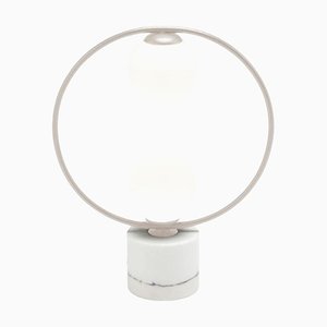 Taupe Loop Table Lamp with Marble Base by Dooq