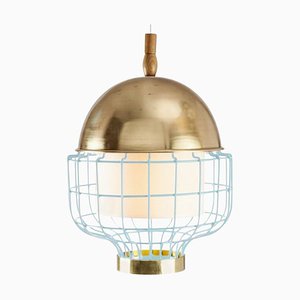 Jade Magnolia III Suspension Lamp with Brass Ring by Dooq