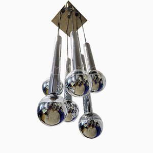 Lampe Cascading en Chrome et Verre par Motoko Ishii pour Staff, 1970s