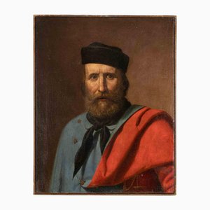 Unbekannt, Porträt von Giuseppe Garibaldi, Ölgemälde, Ende des 19. Jahrhunderts