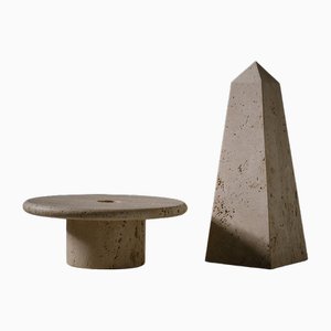 Große Travertinobjekte von Lyda Levi, Italien, 1970er, 5 . Set