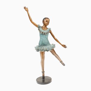 Figura bailarina de ballet francesa de bronce