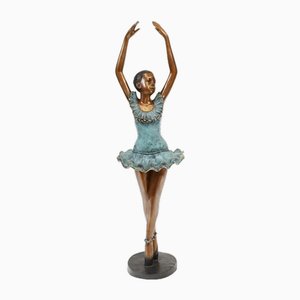 Figura bailarina de ballet francesa de bronce