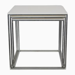 Tavoli ad incastro Pk-71 di Poul Kjærholm, anni '70, set di 3