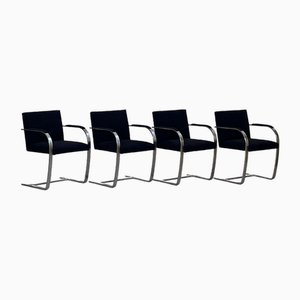 Mid-Century Borno 255 Armchairs by Mies Van Der Rohe Knoll for Knoll International, 1970s, Set of 4