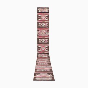 Alfombra Kilim turca vintage con escalones tejida a mano