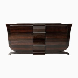 Art Deco Lacquered Rosewood Sideboard, France, 1930s