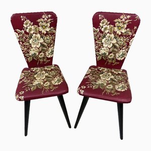 Flower Side Chairs, 1950s, Set of 2