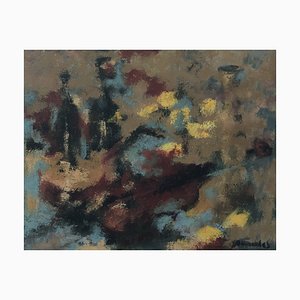 Jean-Jacques Boimond, Abstrakte Komposition, 1963, Öl auf Leinwand