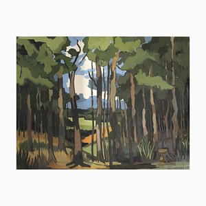 Jean Jacques Boimond, A Travers Bois, 1960, Oil on Wood
