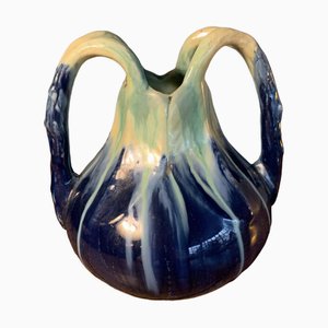 Art Nouveau Vase Faïencerie Airain Thulin, 1920s