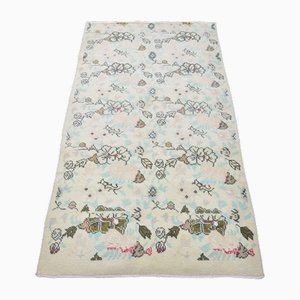 Tappeto Oushak Runner vintage IIvory color floreale