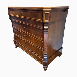 19th century Spanish Chest of Drawers with Large Drawers and Marble Top