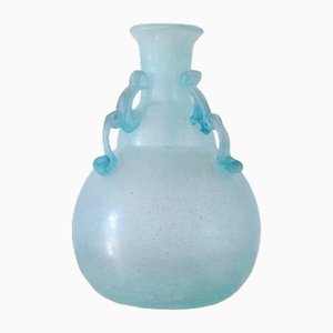 Italian Blue Scavo Amphora Vase, 1940s