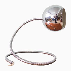 Space Age Serpente Chrome Table Lamp attributed to Goffredo Reggiani, Italy, 1970s