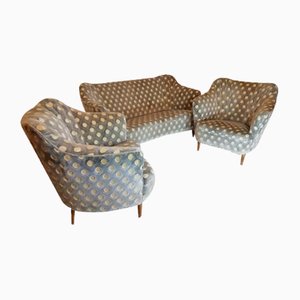 Italian Living Room Chairs by Gio Ponti, 1940s, Set of 3