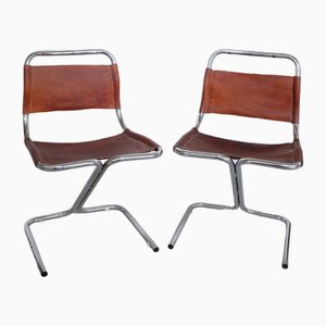 Vintage Chairs in Leather, Set of 2