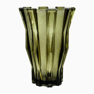 Art Deco Vase von Val Saint Lambert, Belgien, 1950er