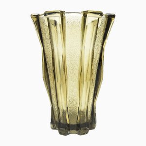 Art Deco Vase von Val Saint Lambert, Belgien, 1950er