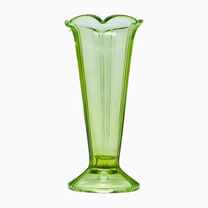 Art Deco Vase from Zawiercie Glassworks, Poland, 1930s