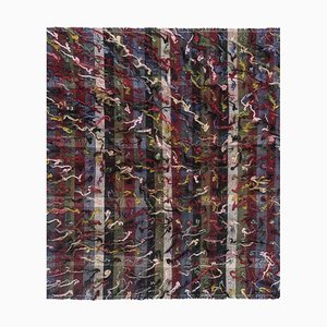 Tapis Kilim Shaggy Tulu Vintage Coloré