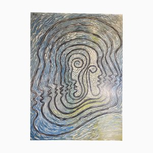 Alain Rothstein, Labyrinth, años 80, óleo sobre lienzo